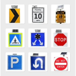 LED Solar Warning Sign