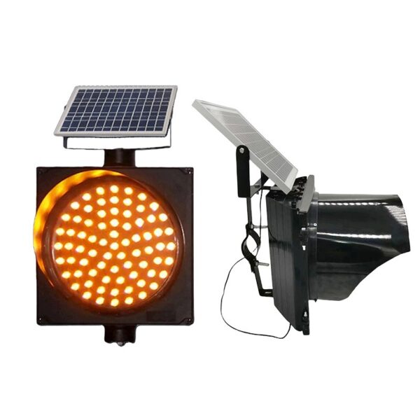 Solar Yellow Flashing Light